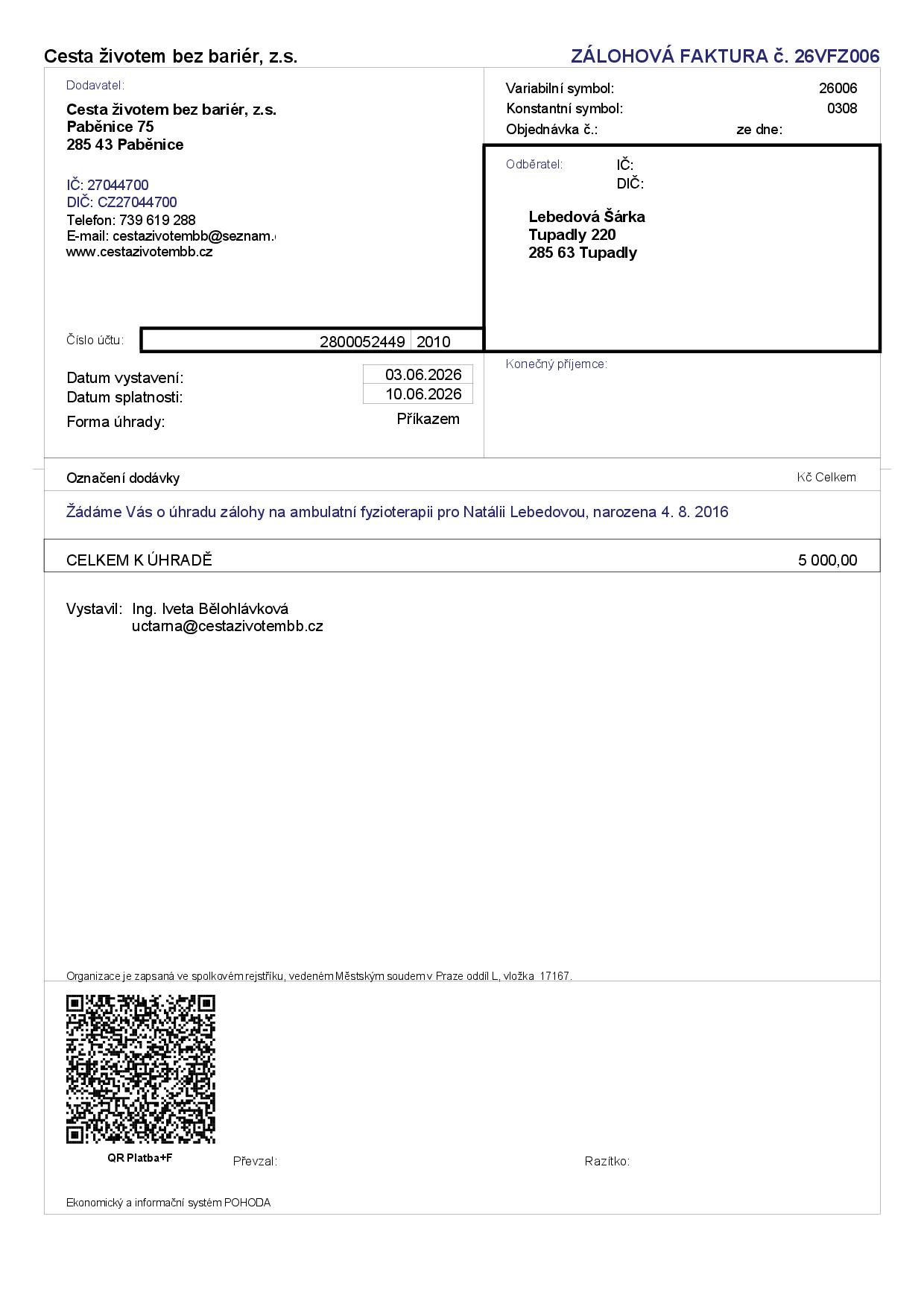 32-2026 Natálie Lebedová FA